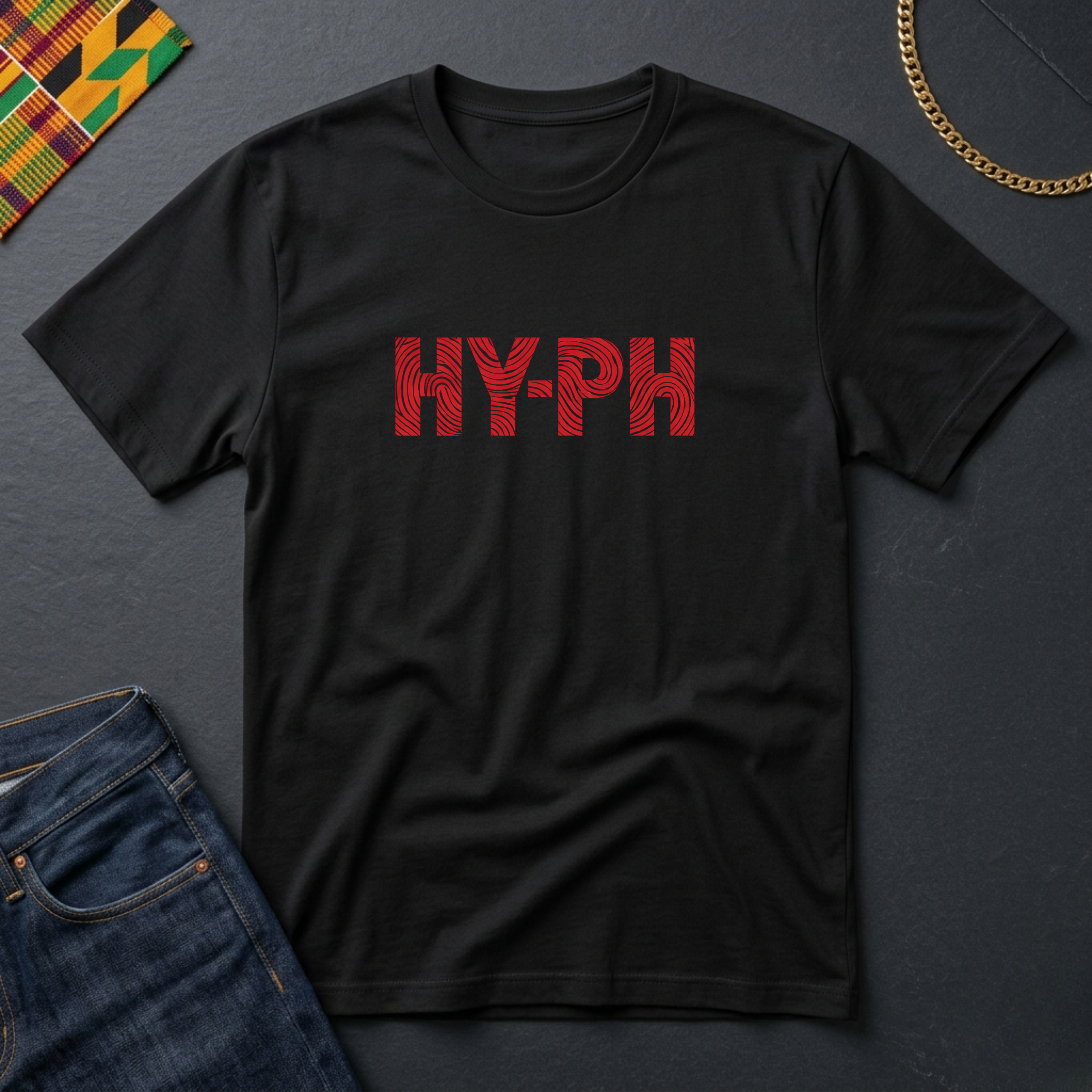 Ghana Fingerprint - Red (Back Print)