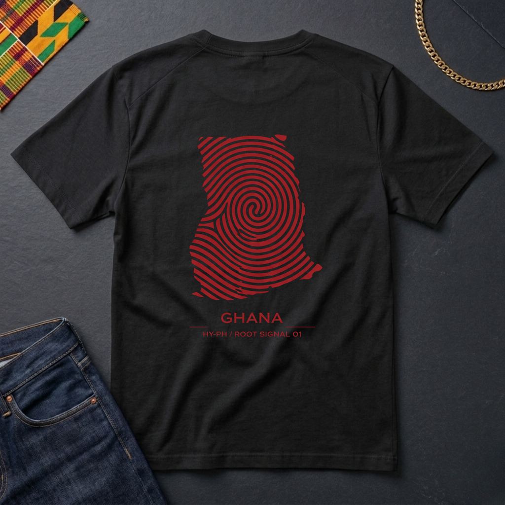 Ghana Fingerprint - Red (Back Print)