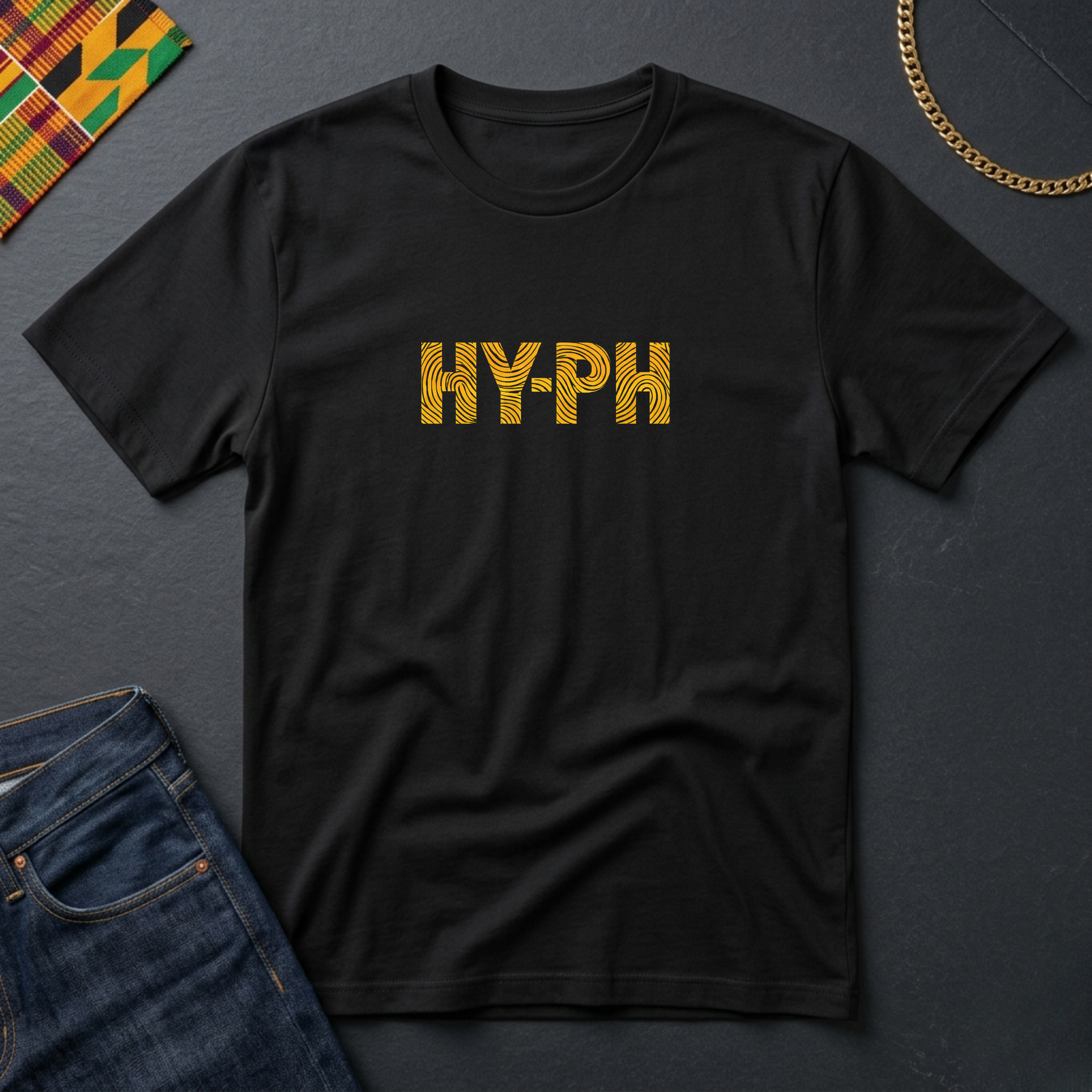 Ghana Fingerprint - Gold (Back Print)