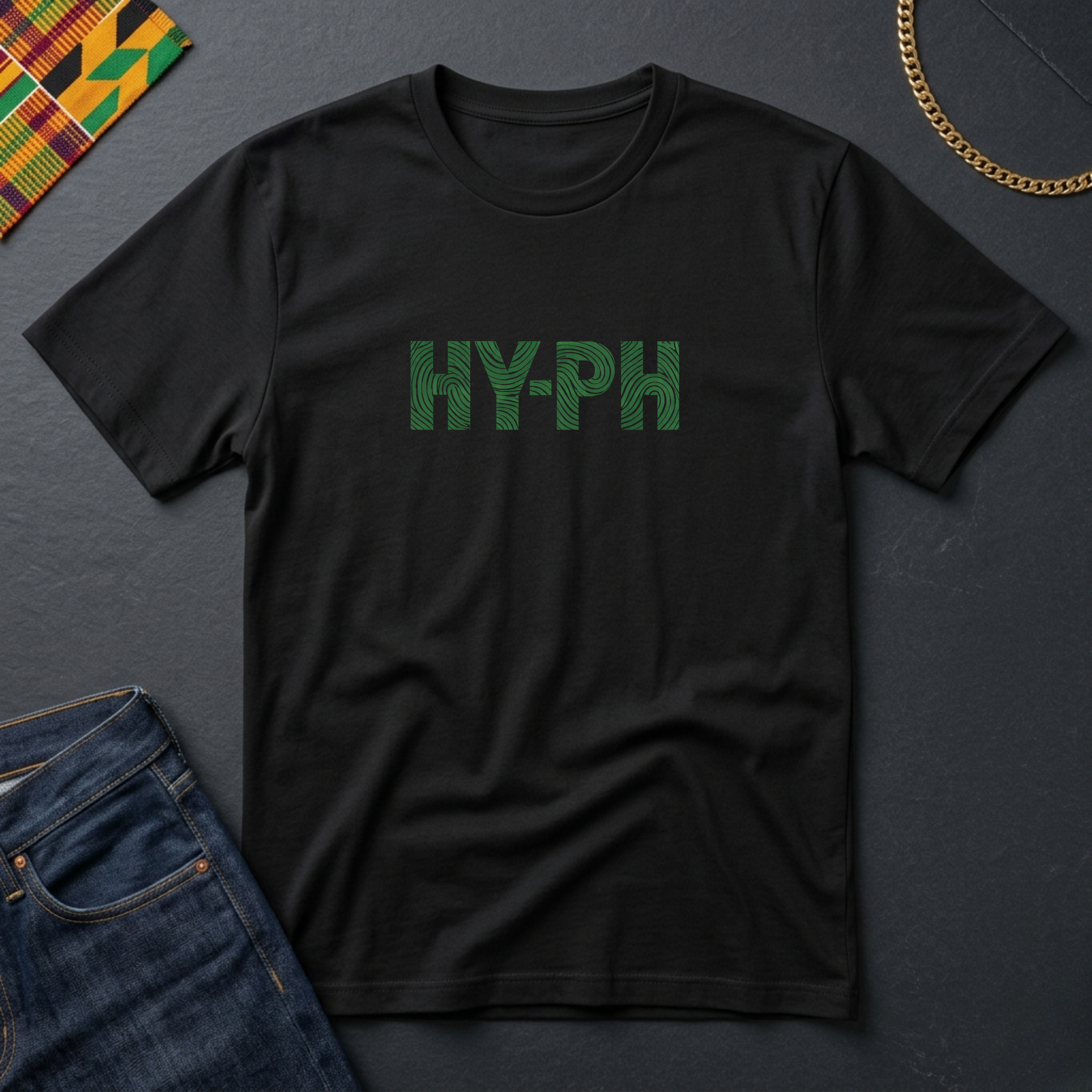 Ghana Fingerprint - Green (Back Print)